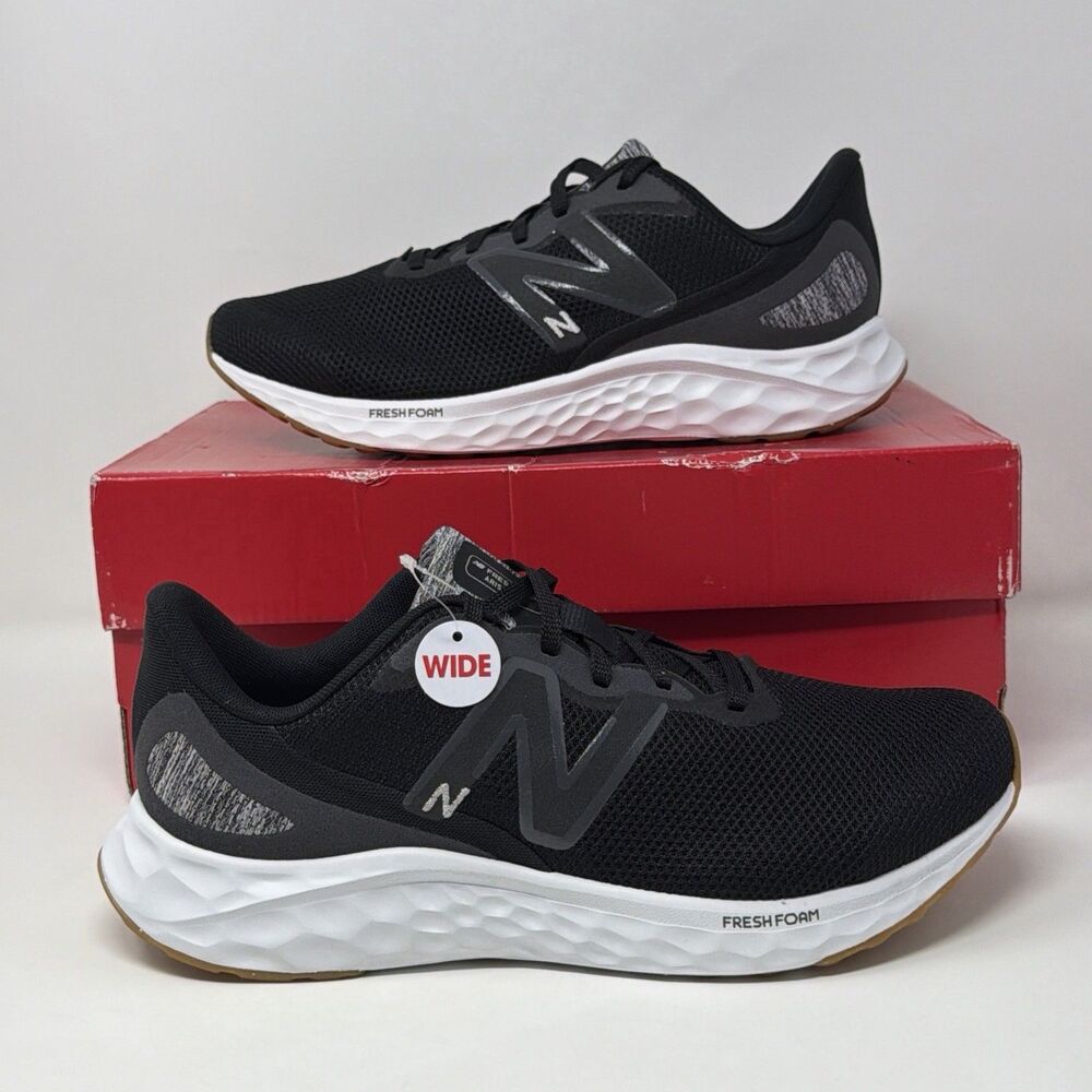 New Balance Arishi V4 Fresh Foam 4E Wide Mens 9 Black Running Shoes NIB AUTH